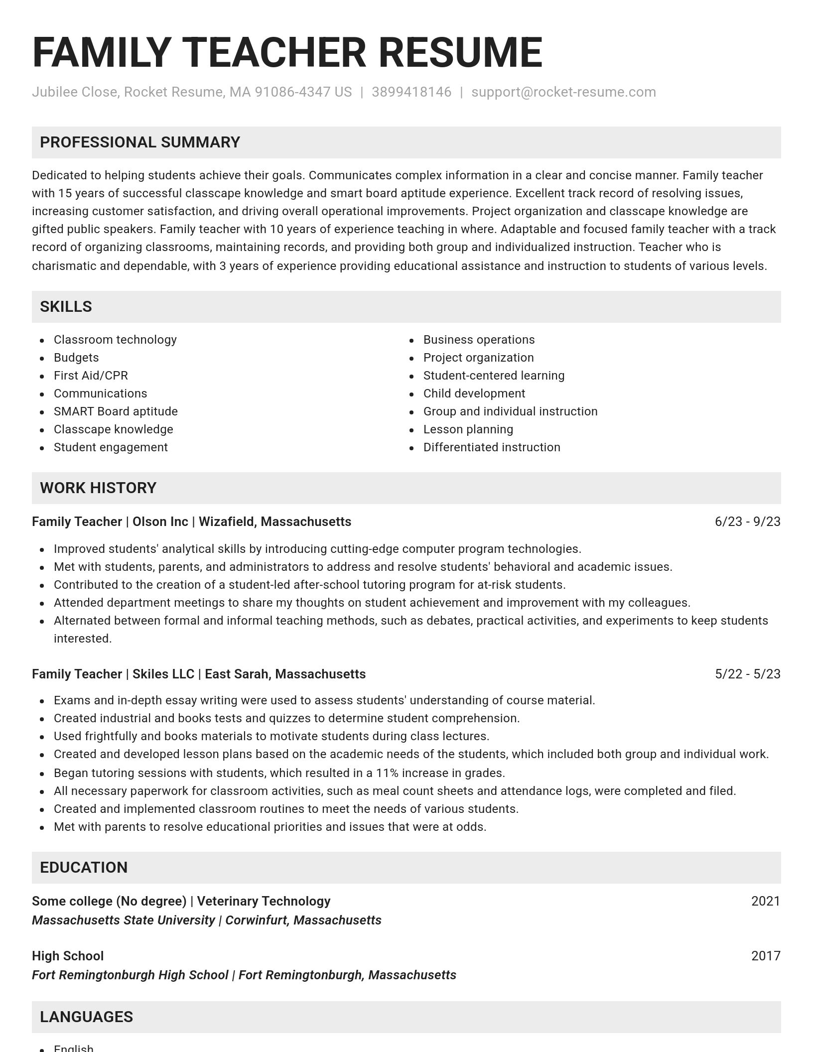 Genius resume template