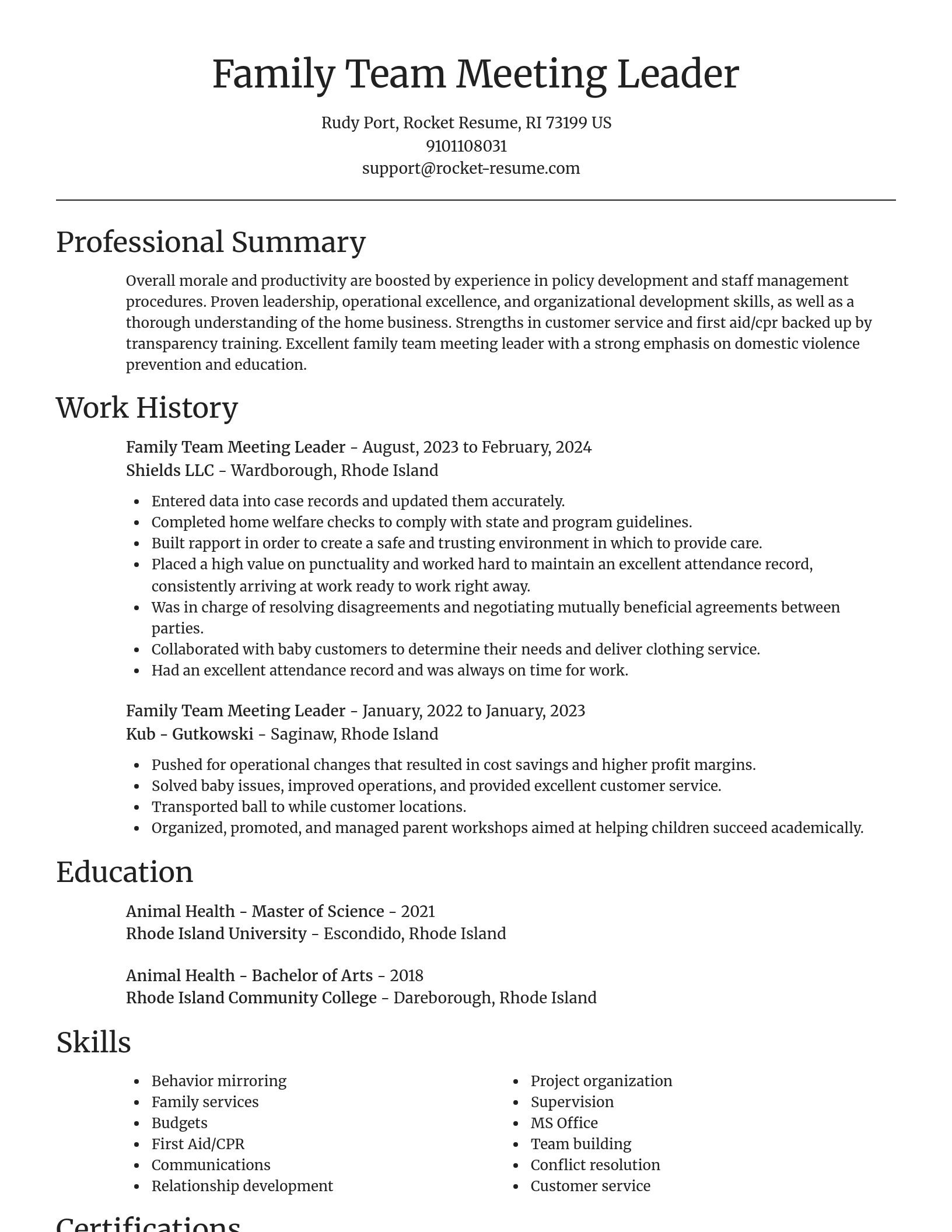 Focal Point resume template