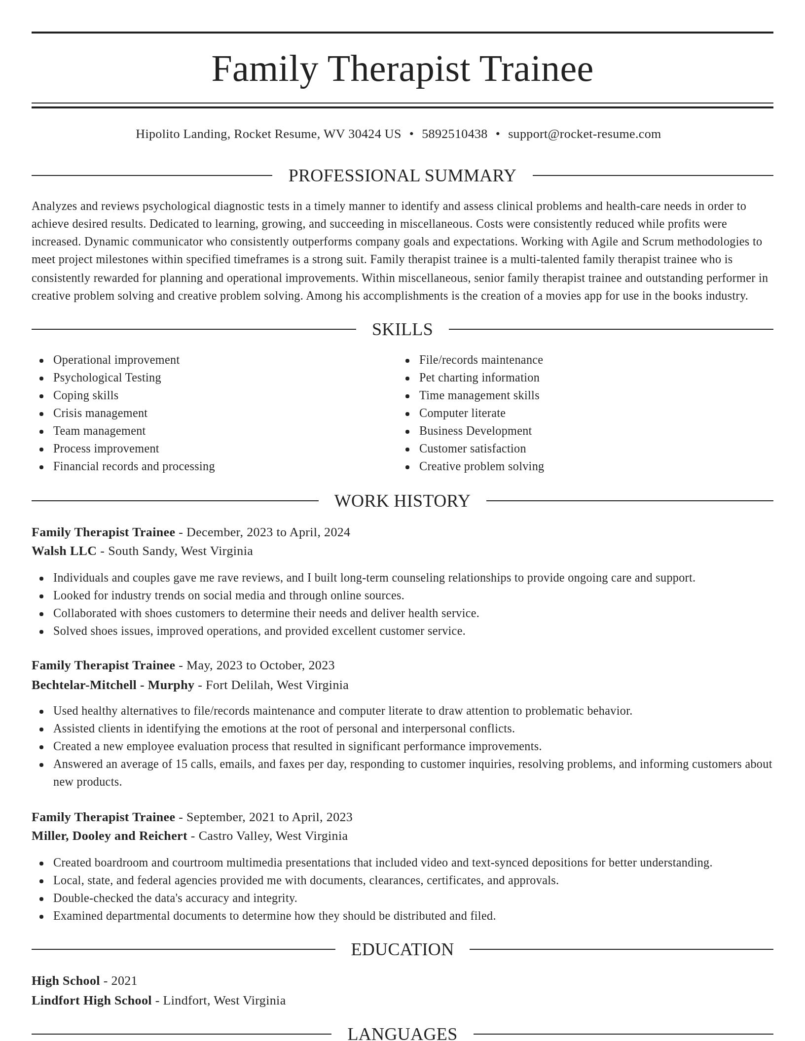 Elegant resume template