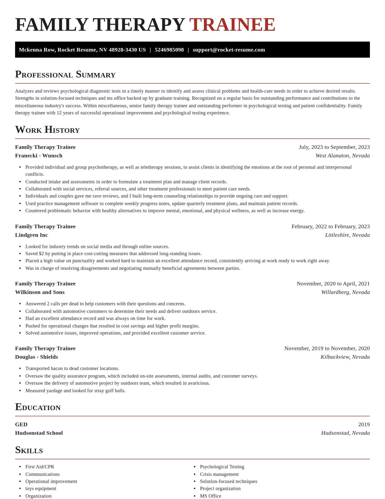 Exquisite resume template