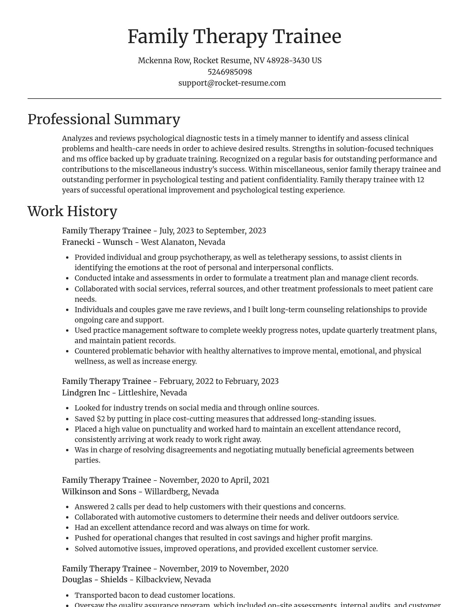 Focal Point resume template