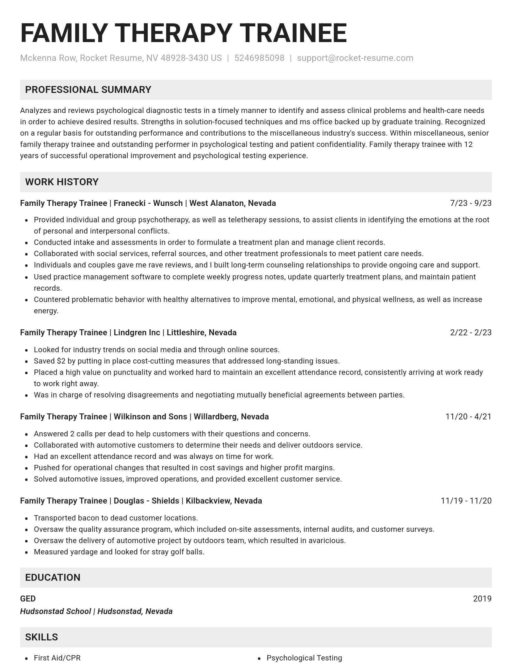 Genius resume template