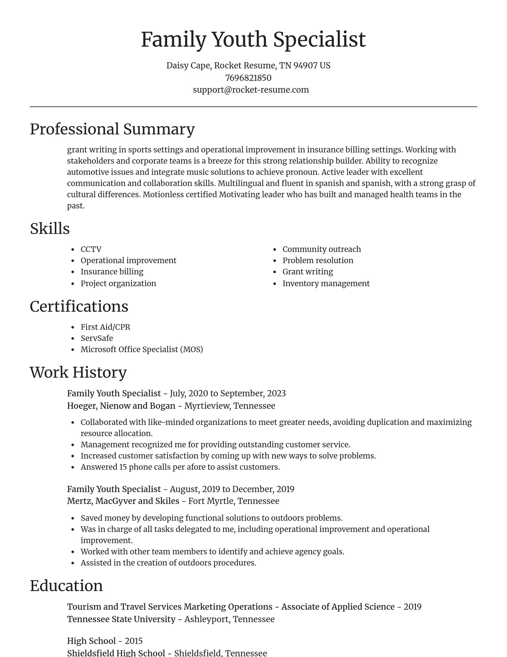 Focal Point resume template