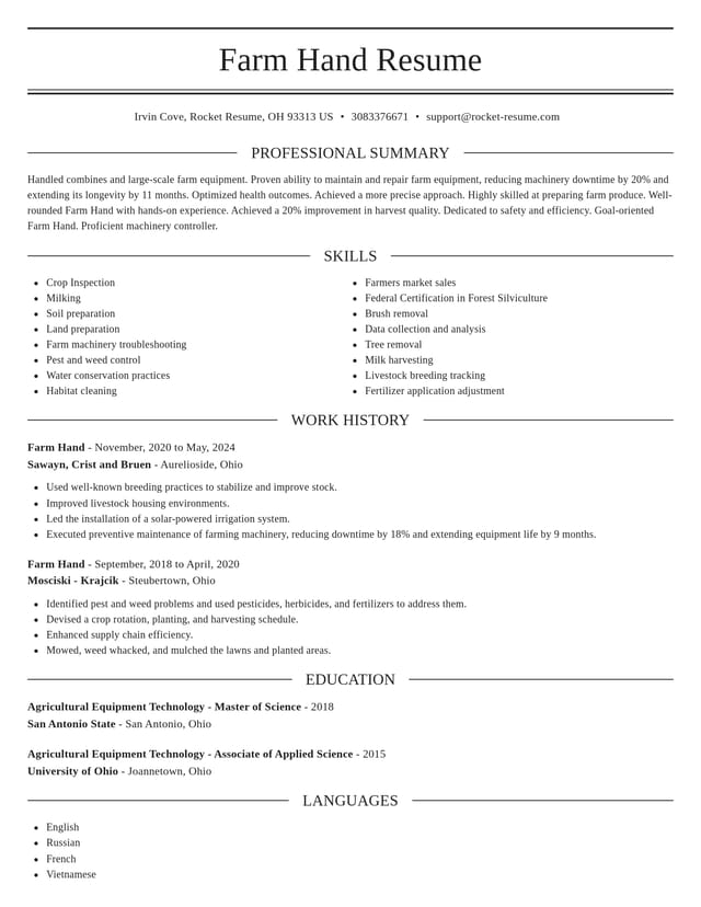 Elegant resume template
