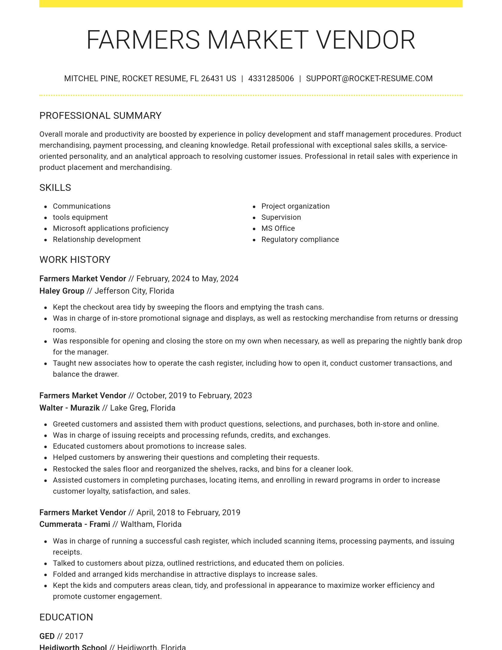 Grand resume template