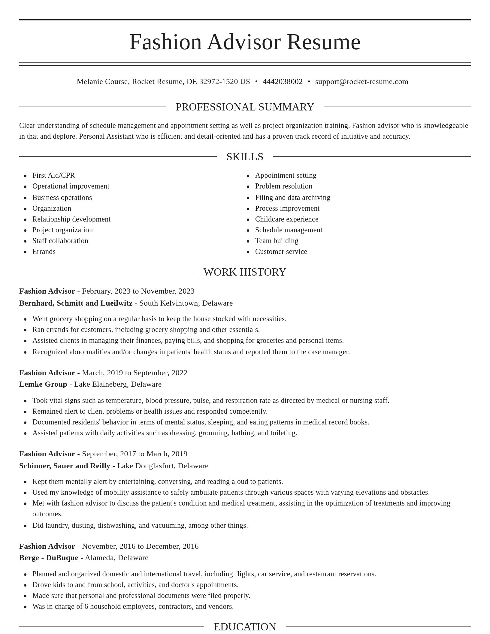 Elegant resume template