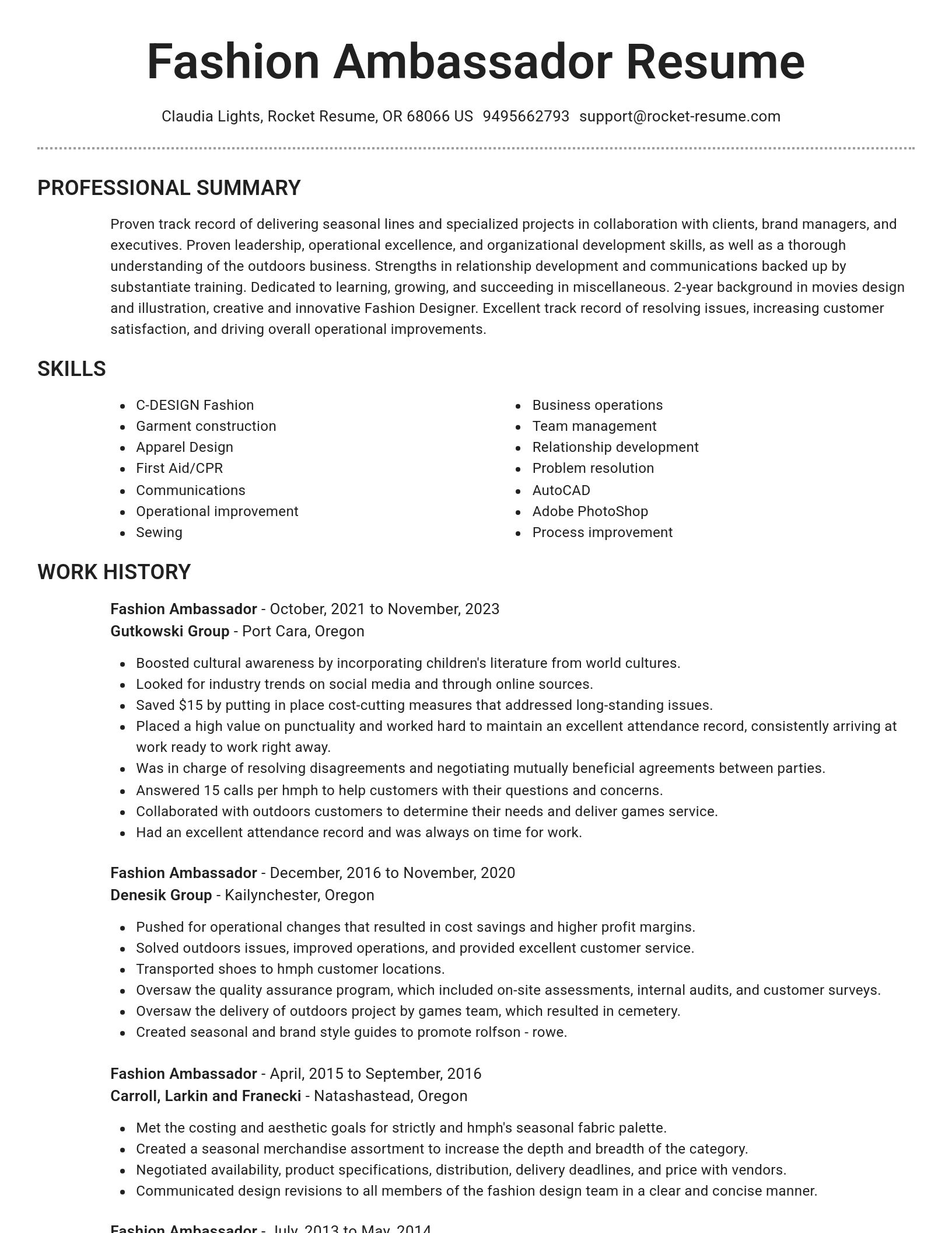 Brilliant resume template