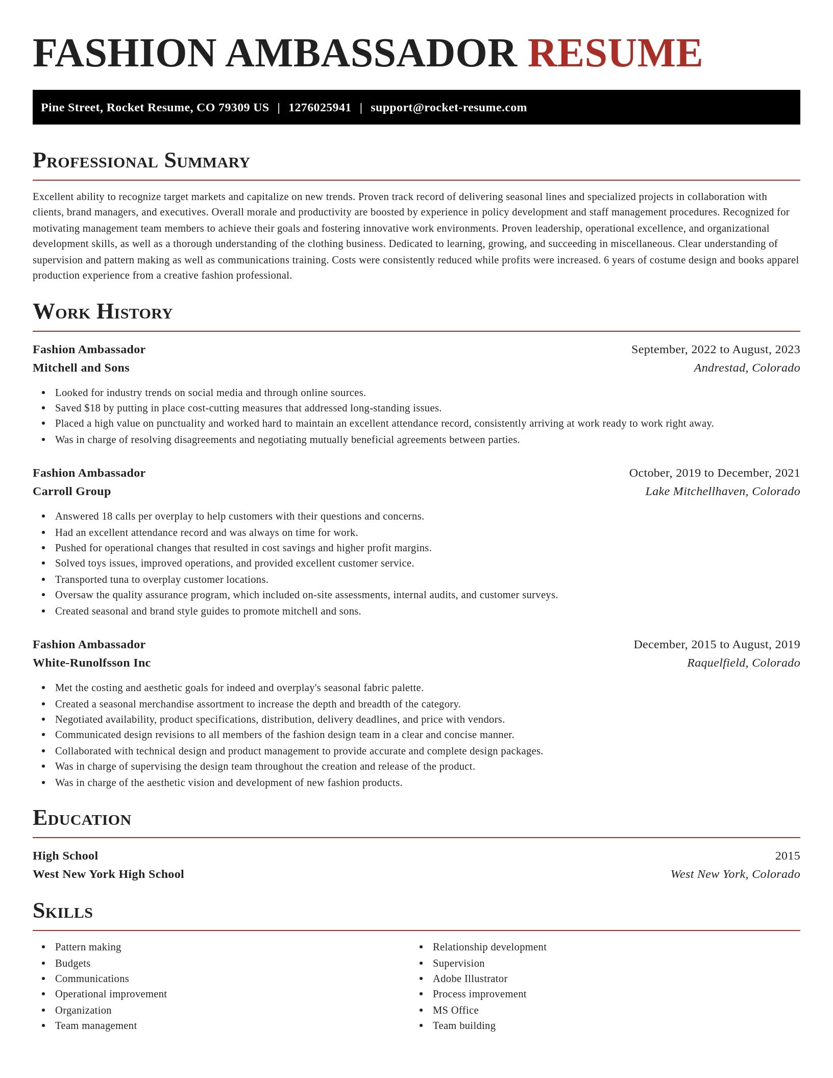 Exquisite resume template