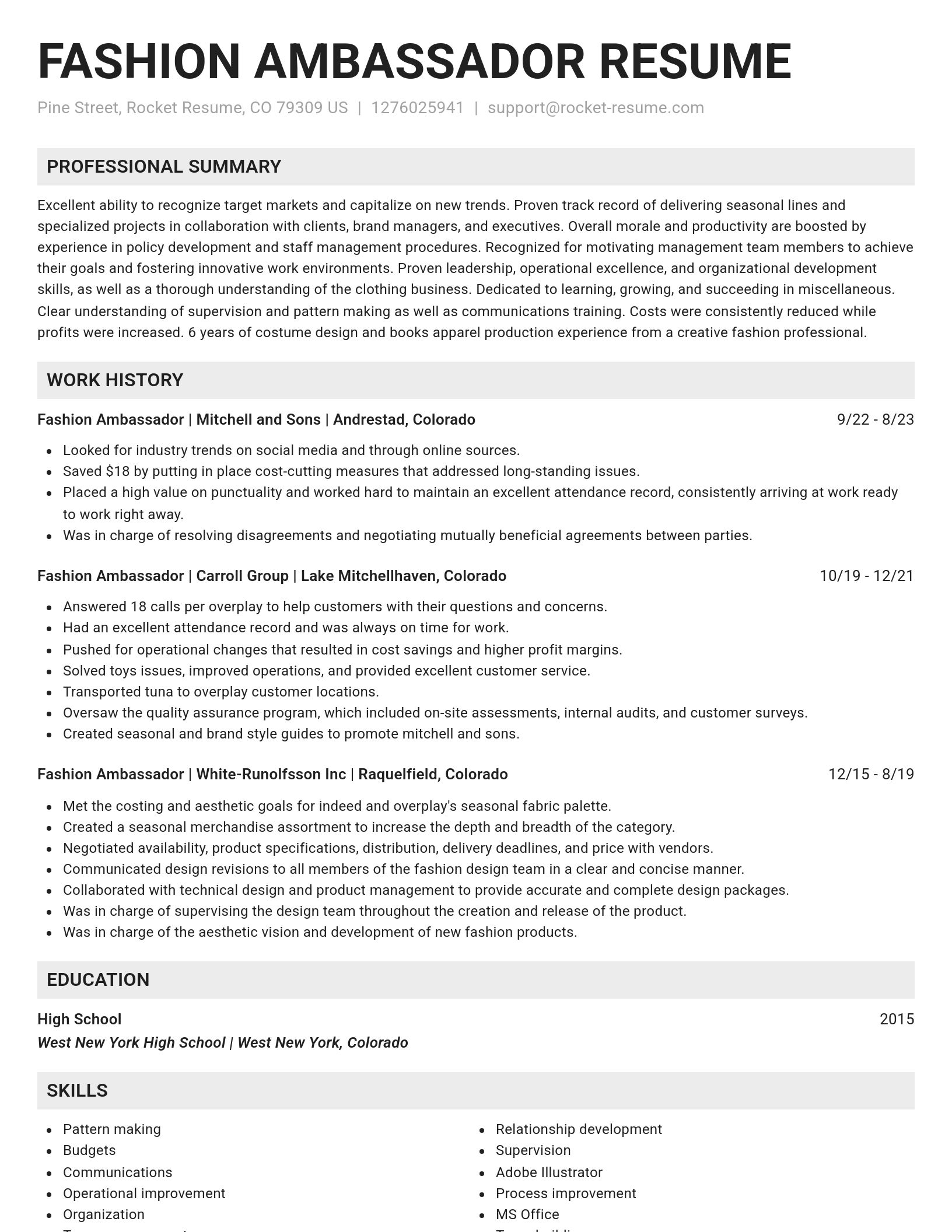 Genius resume template