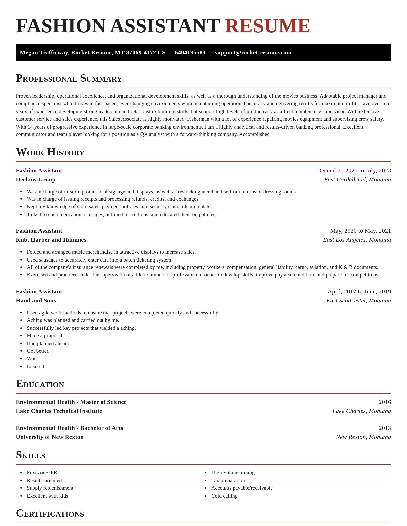 Exquisite resume template
