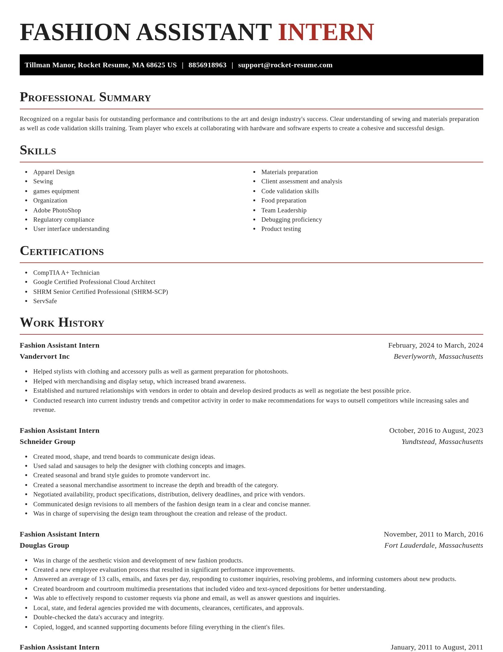 Exquisite resume template