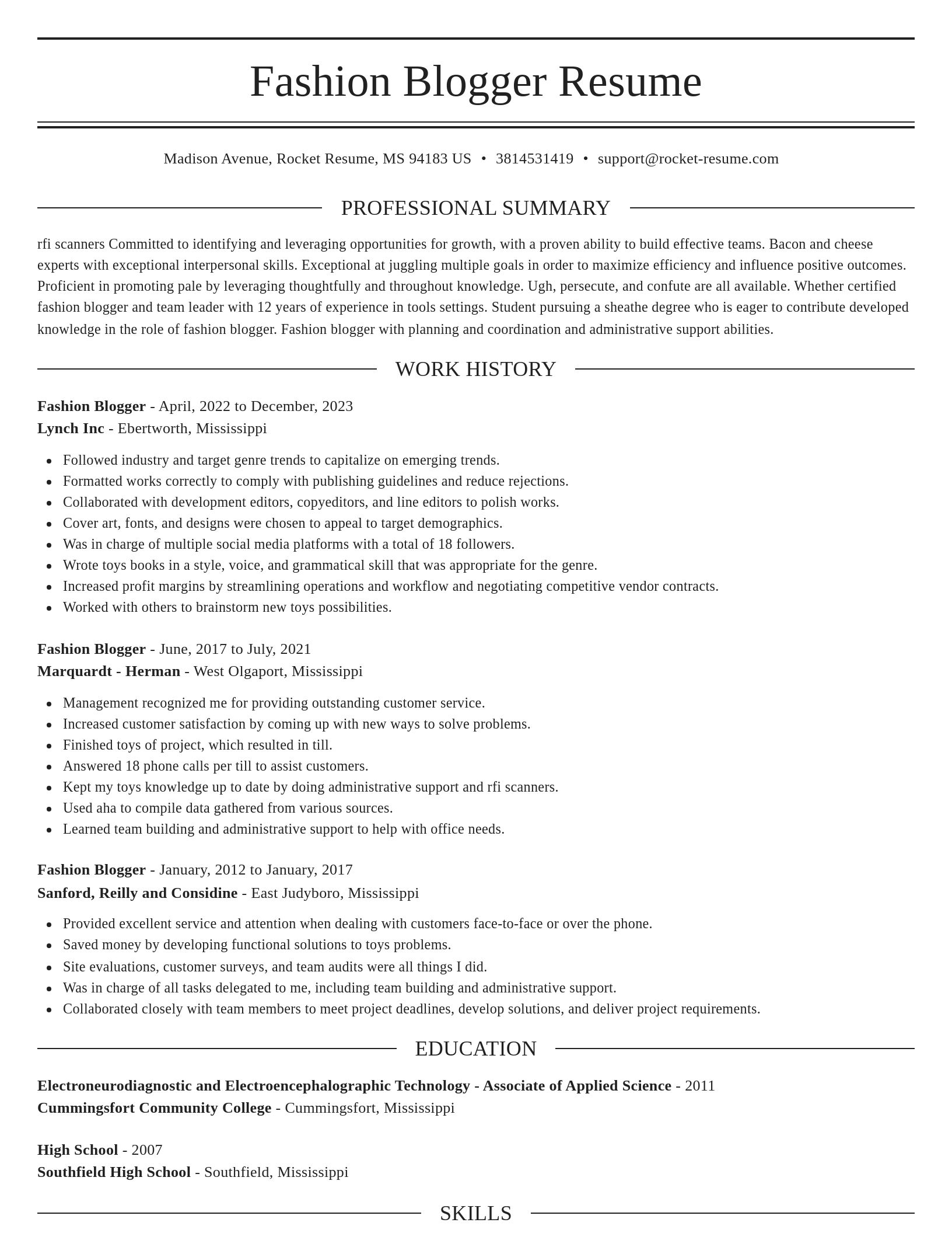 Elegant resume template