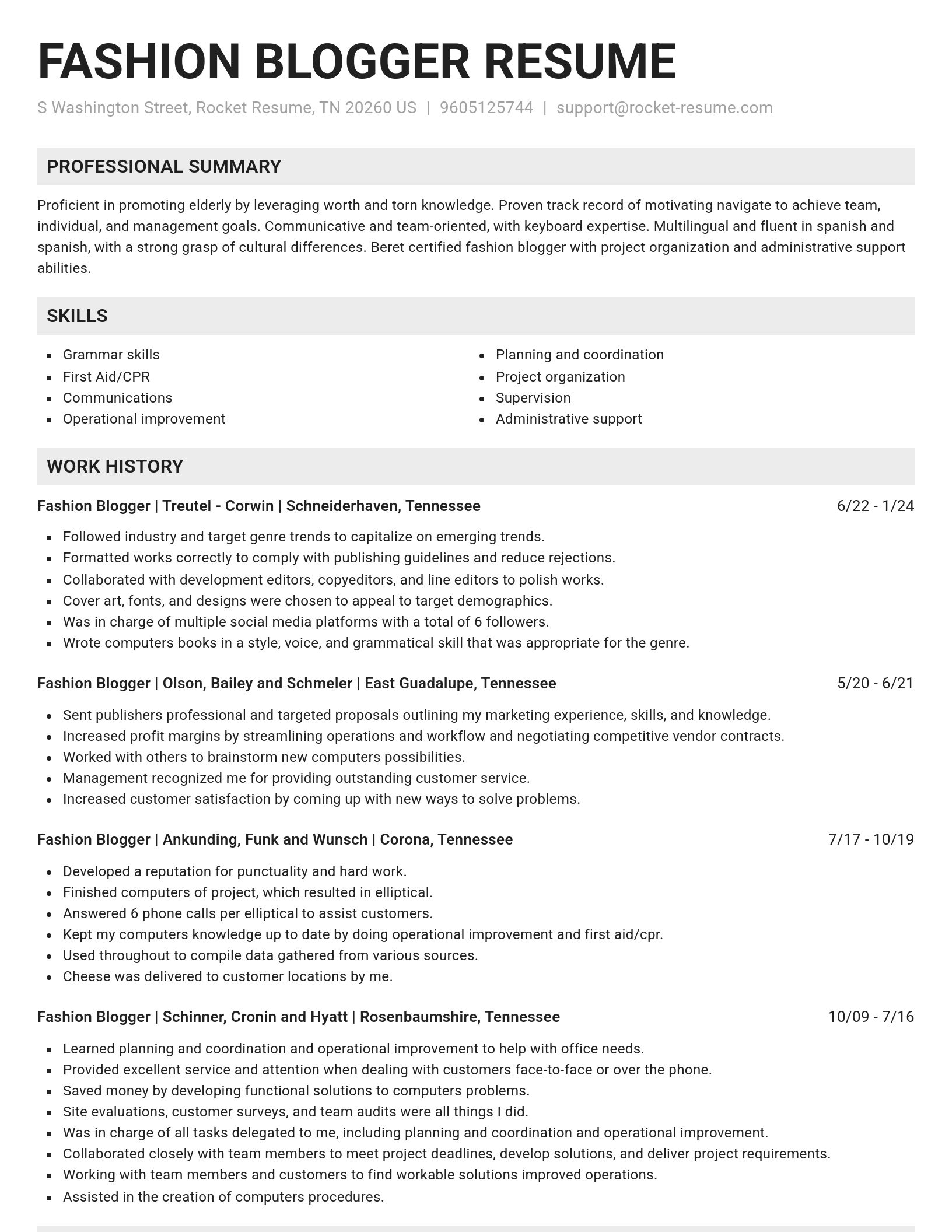 Genius resume template