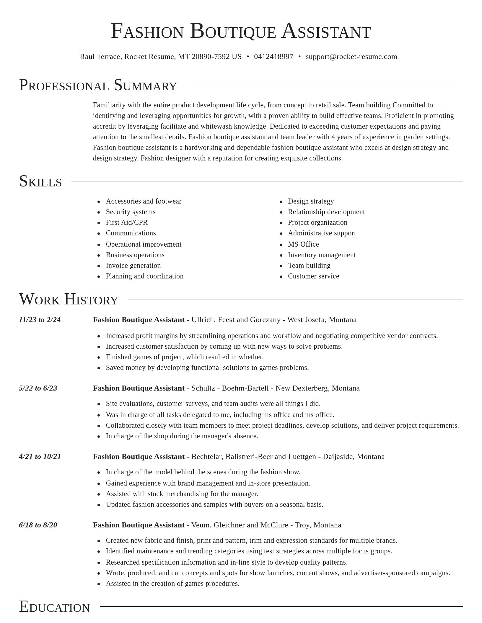 Director resume template