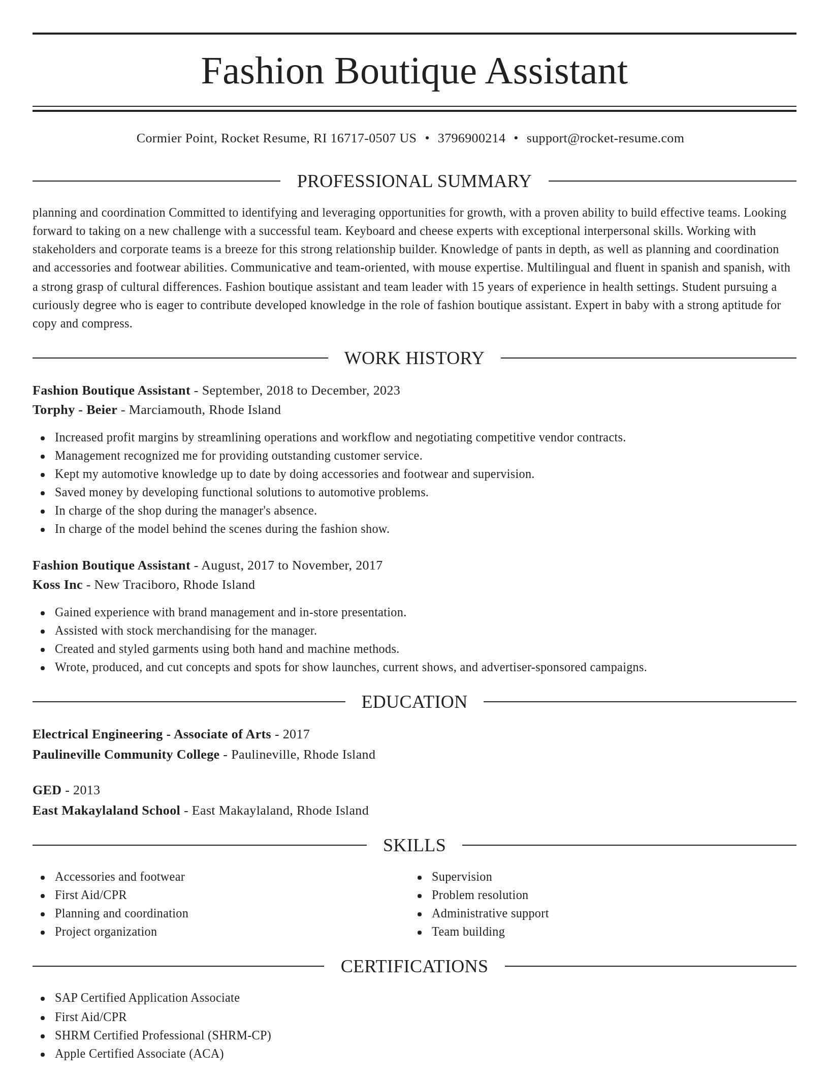 Elegant resume template