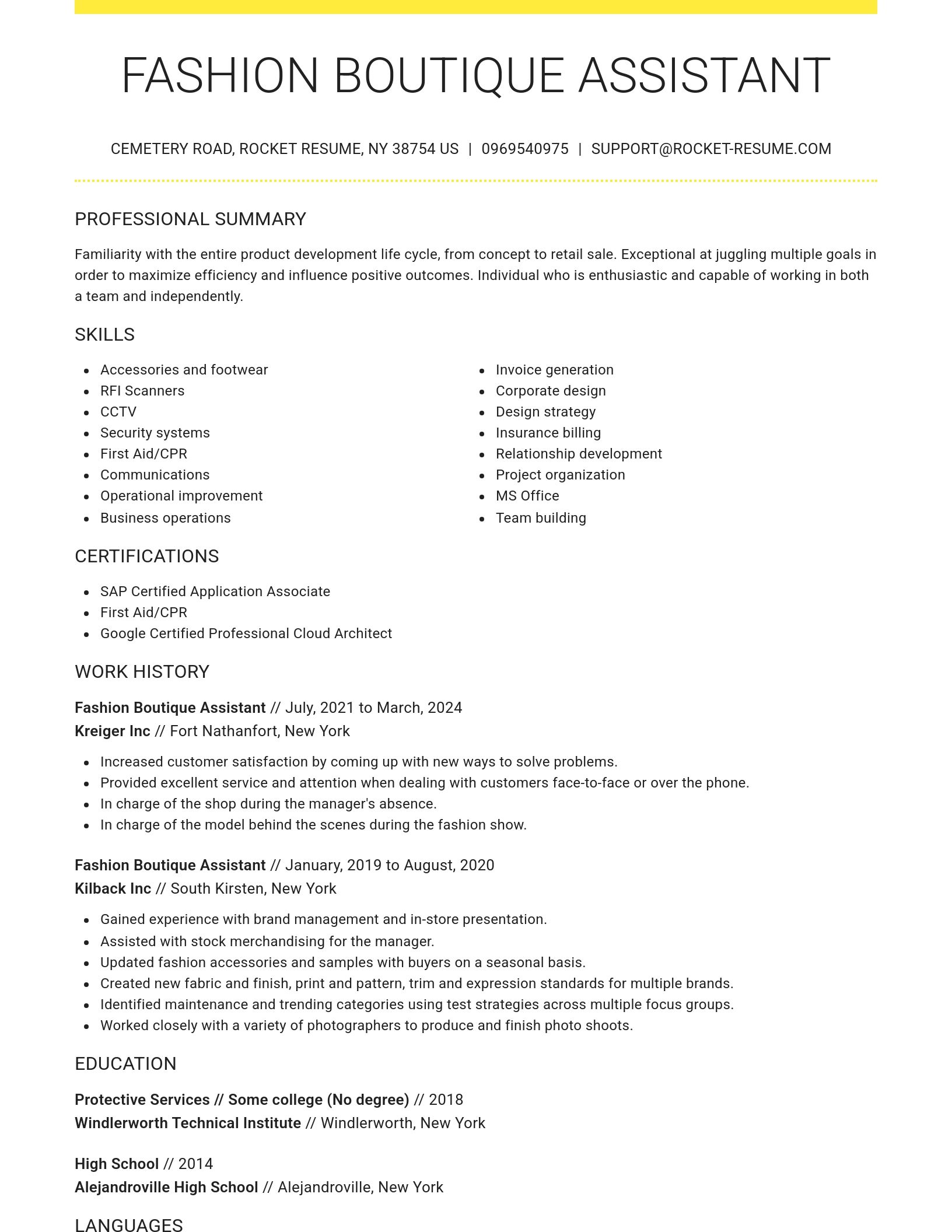 Grand resume template