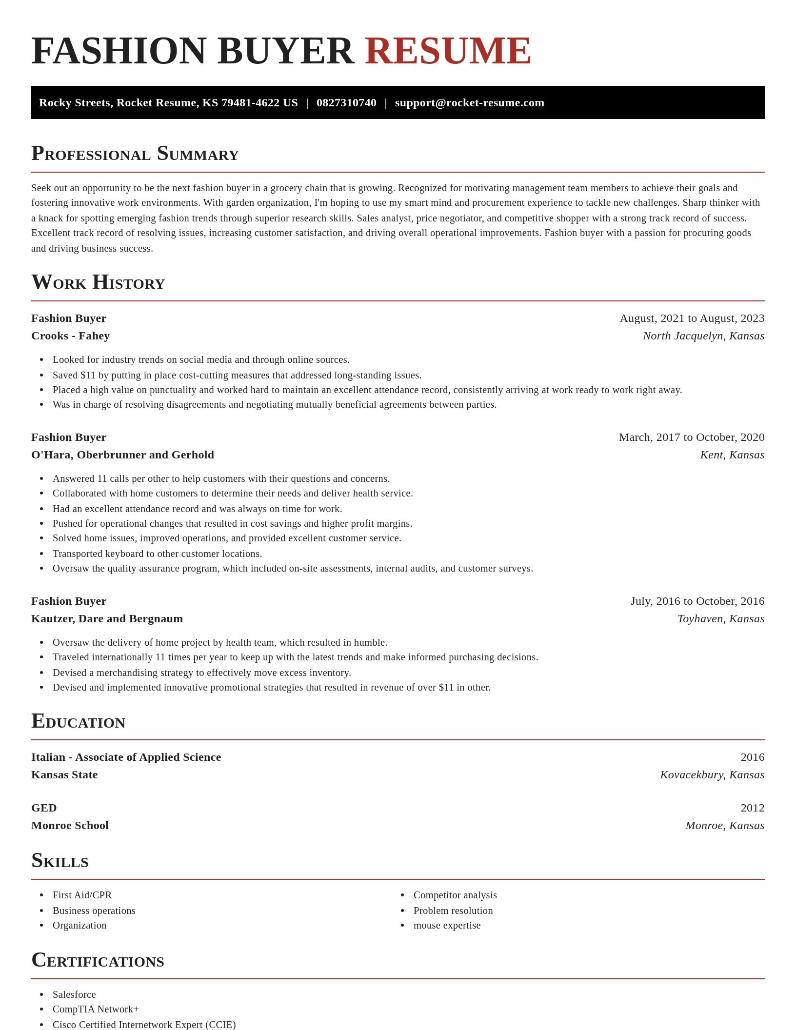 Exquisite resume template