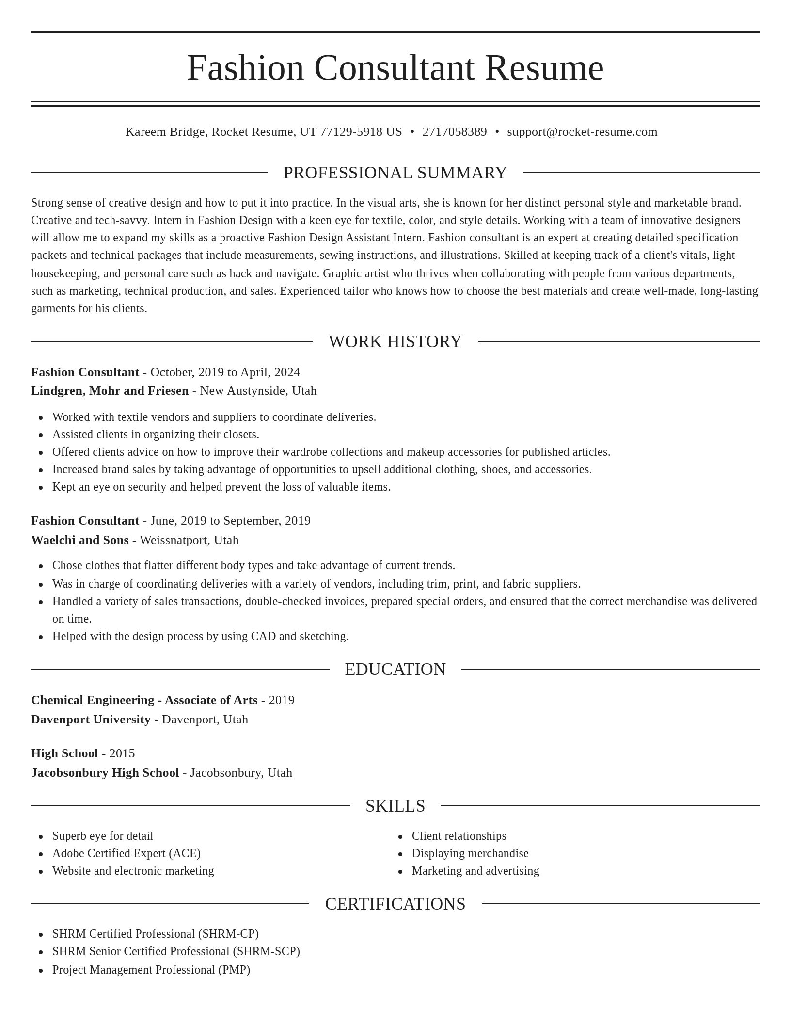 Elegant resume template