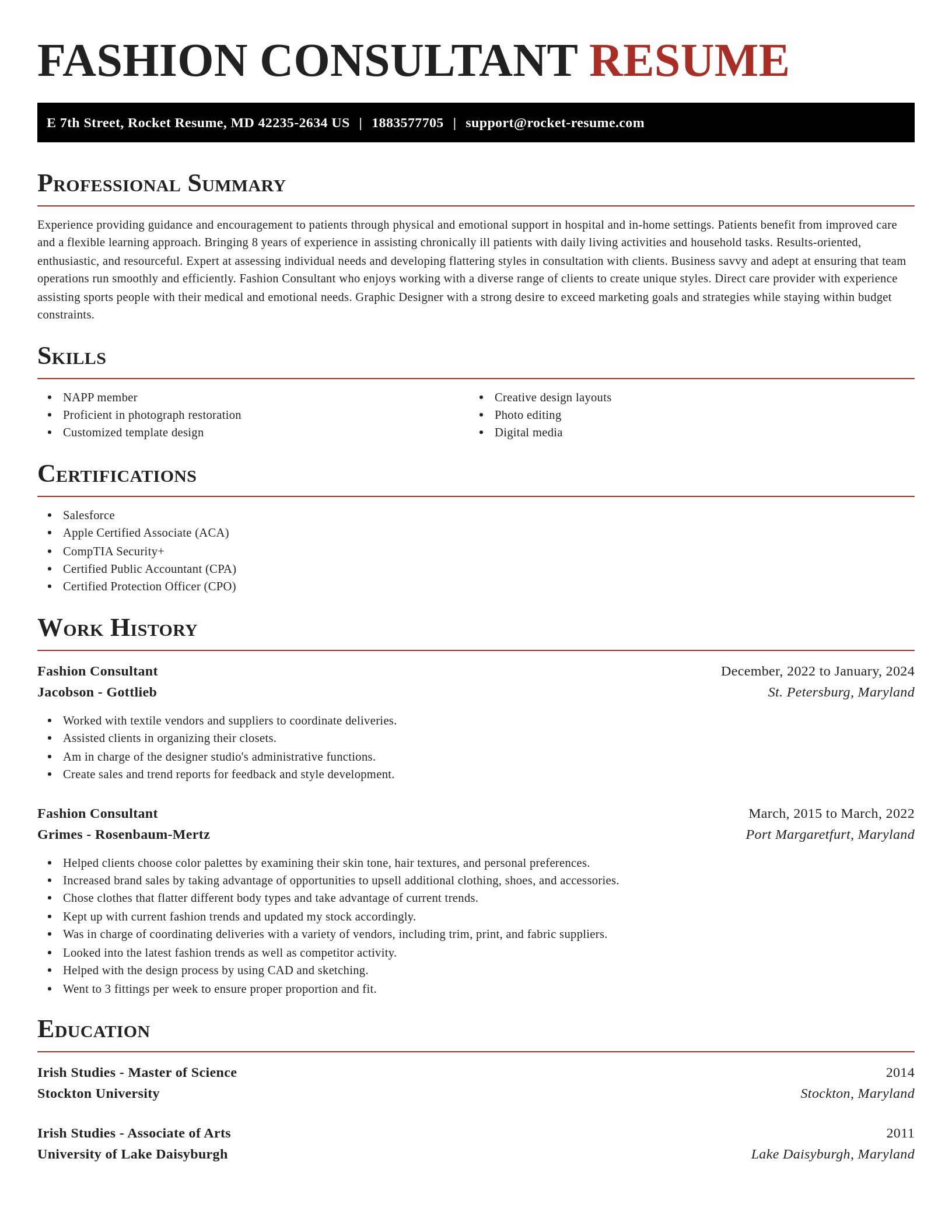 Exquisite resume template