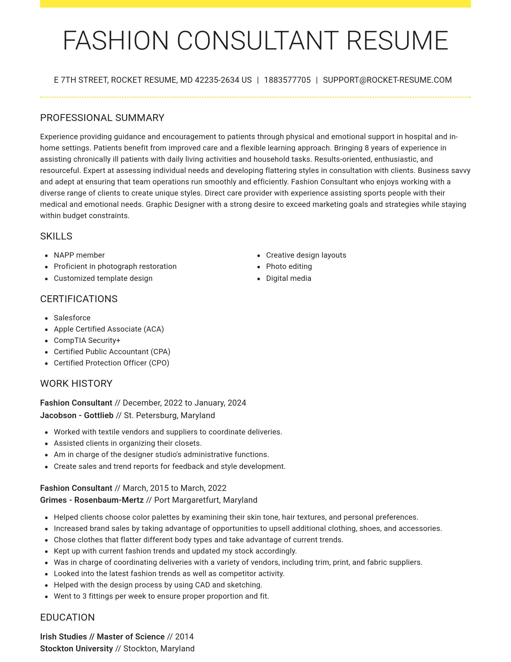 Grand resume template