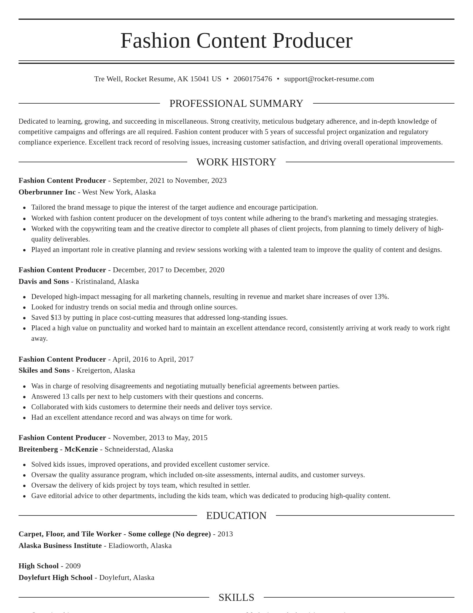 Elegant resume template
