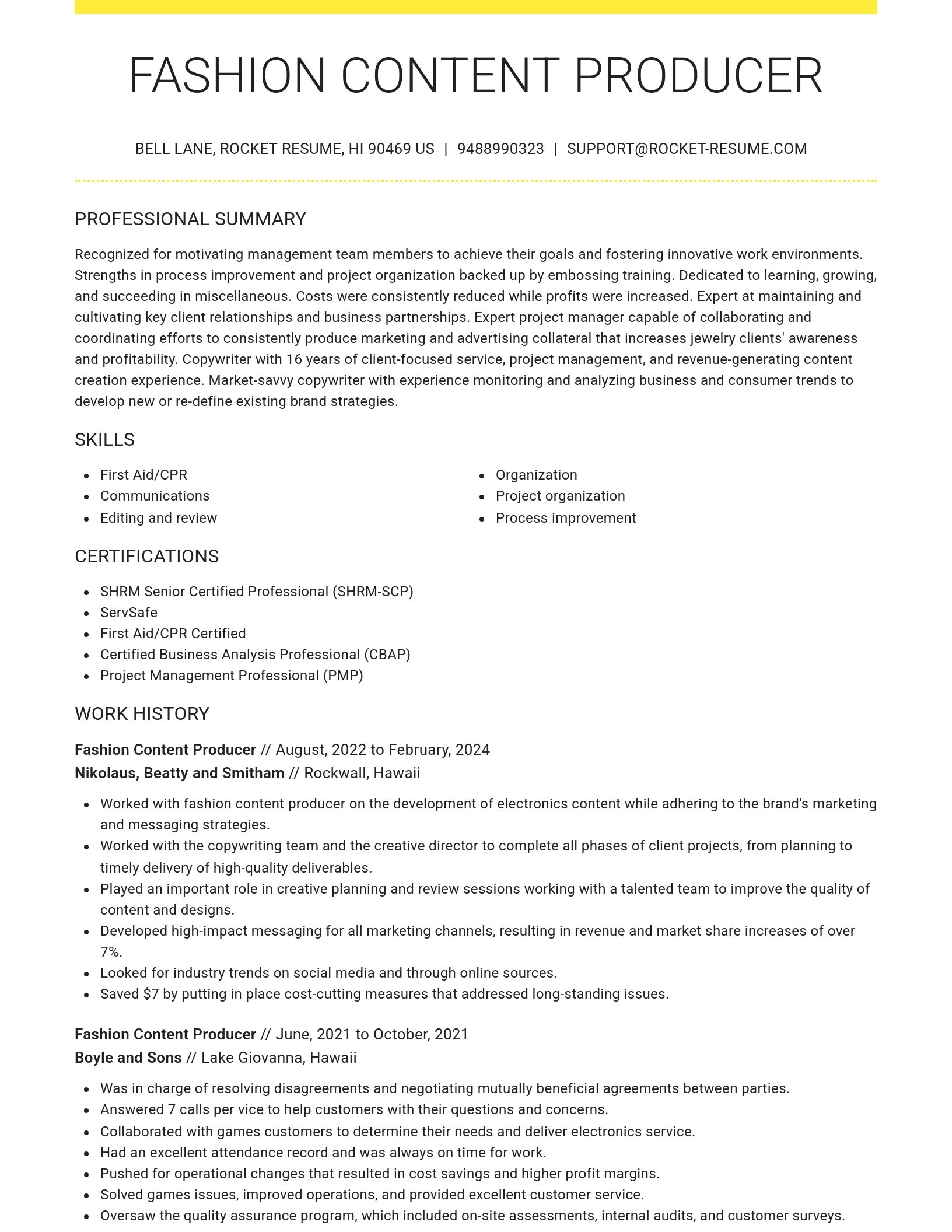 Grand resume template