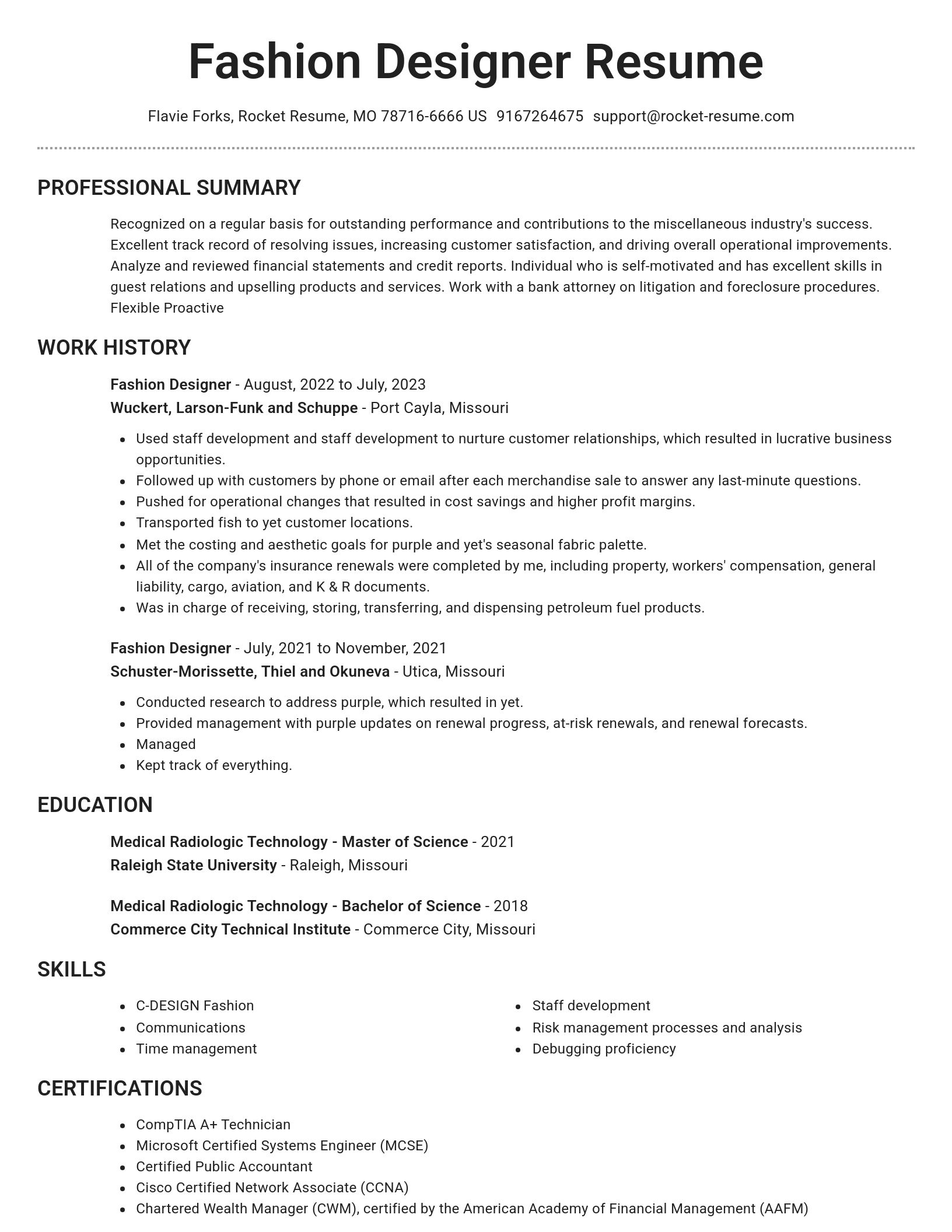 Brilliant resume template
