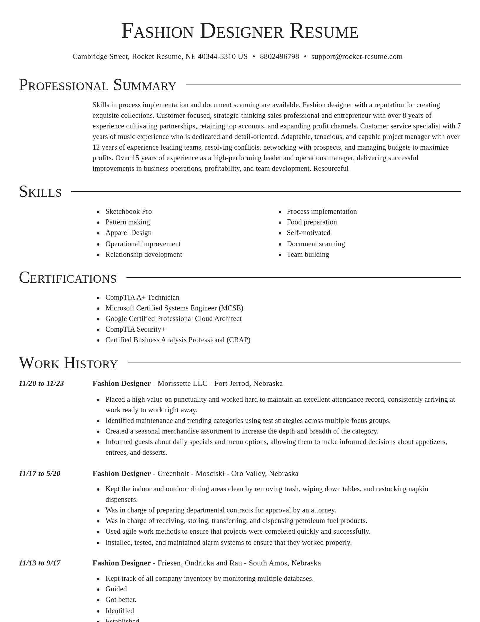Director resume template
