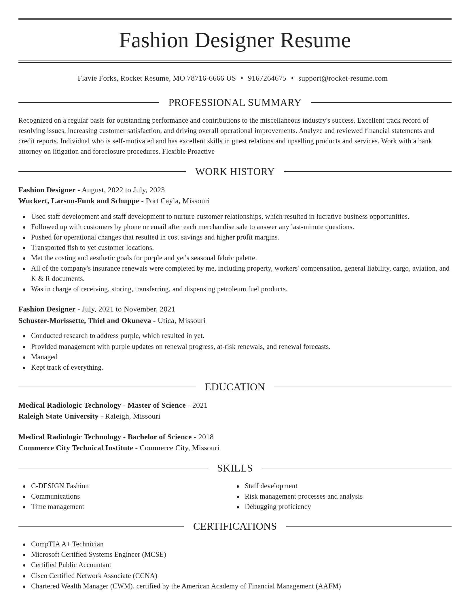Elegant resume template