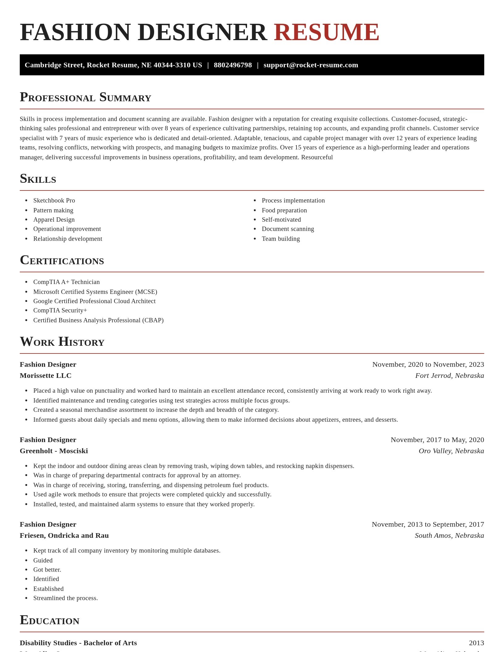 Exquisite resume template