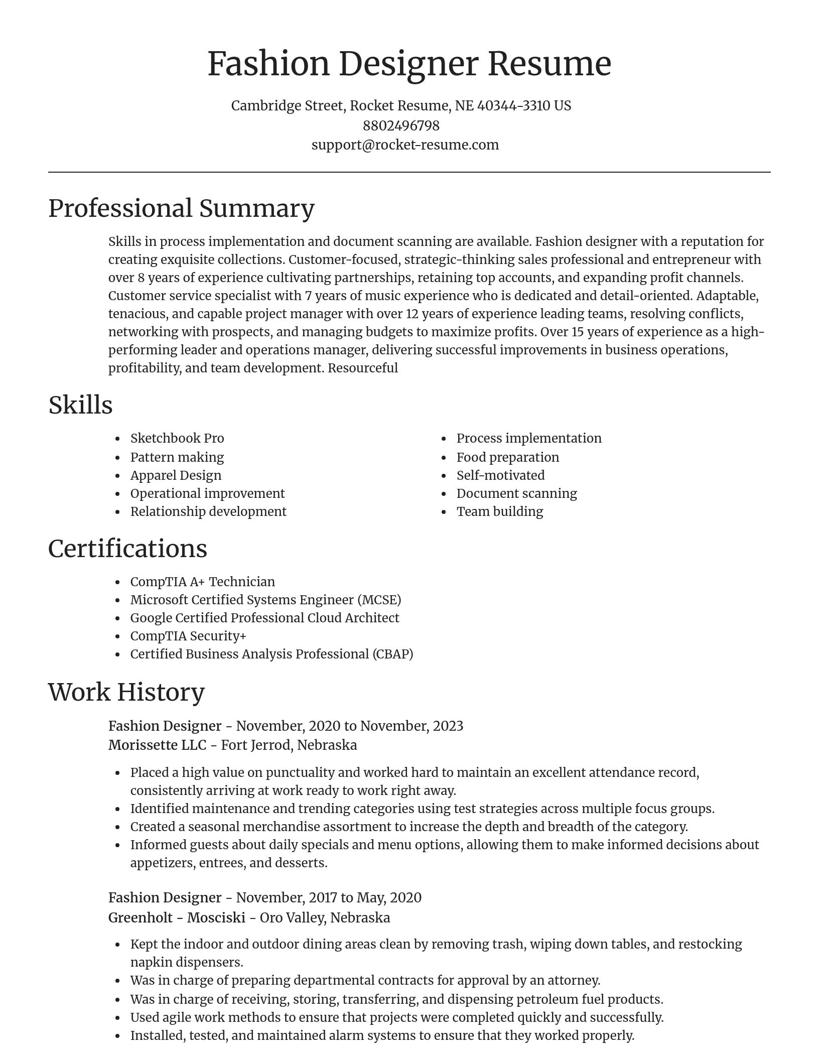 Focal Point resume template