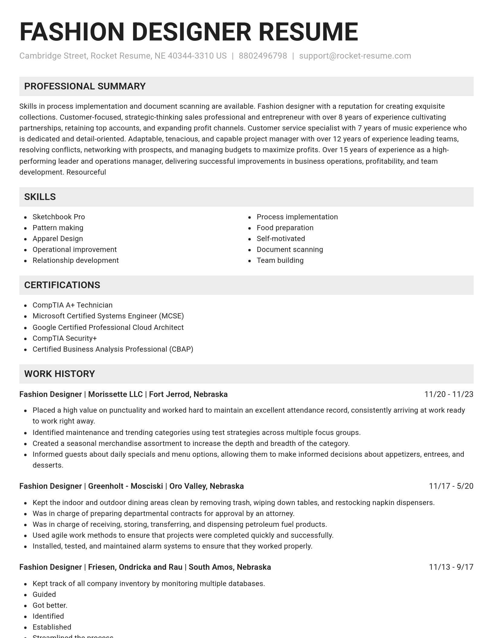 Genius resume template