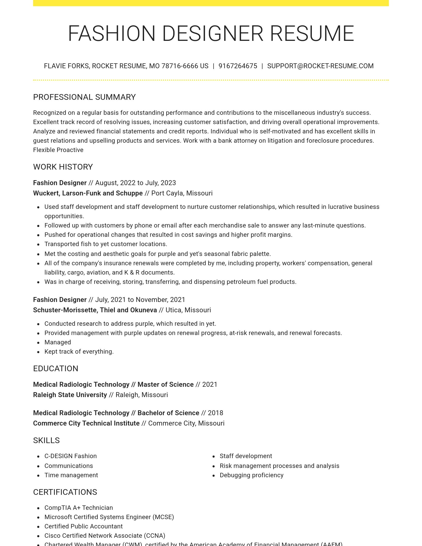 Grand resume template