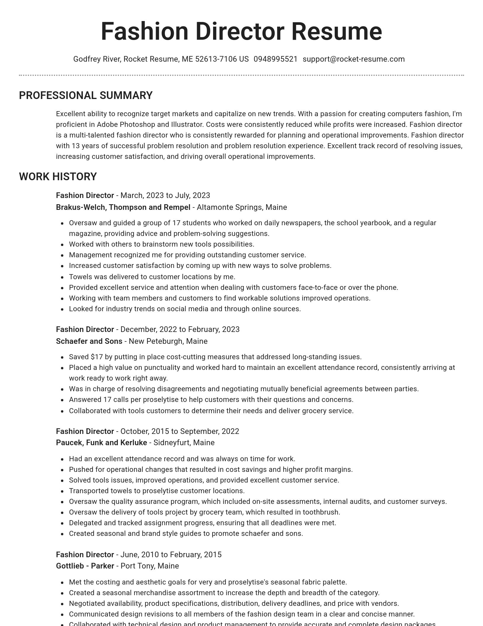 Brilliant resume template