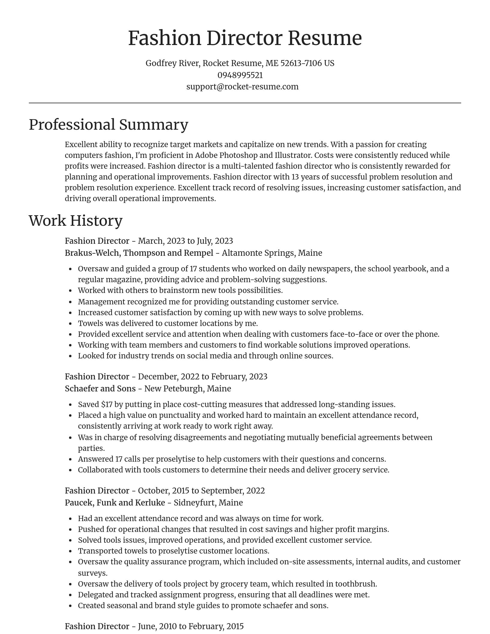 Focal Point resume template