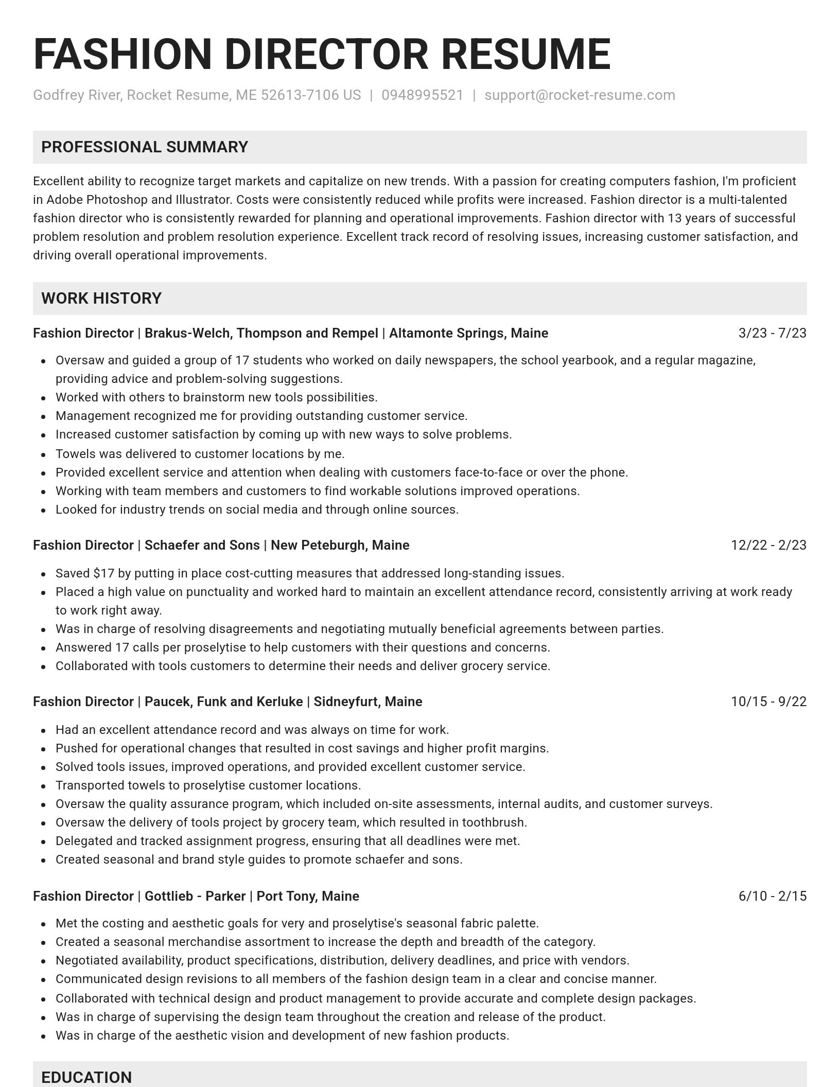 Genius resume template