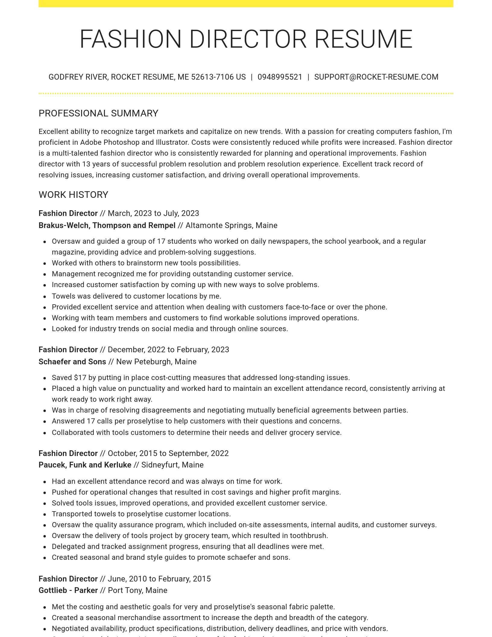 Grand resume template