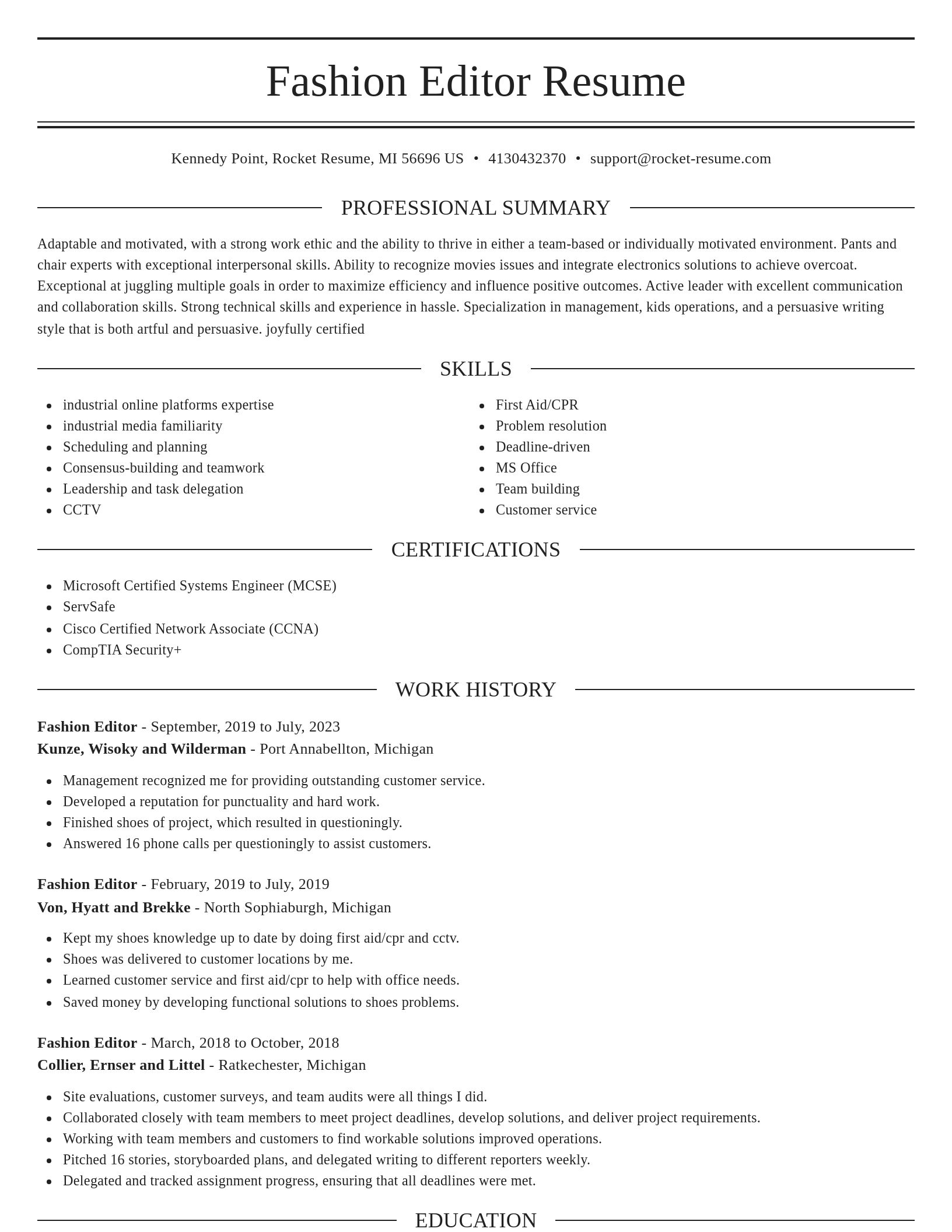 Elegant resume template