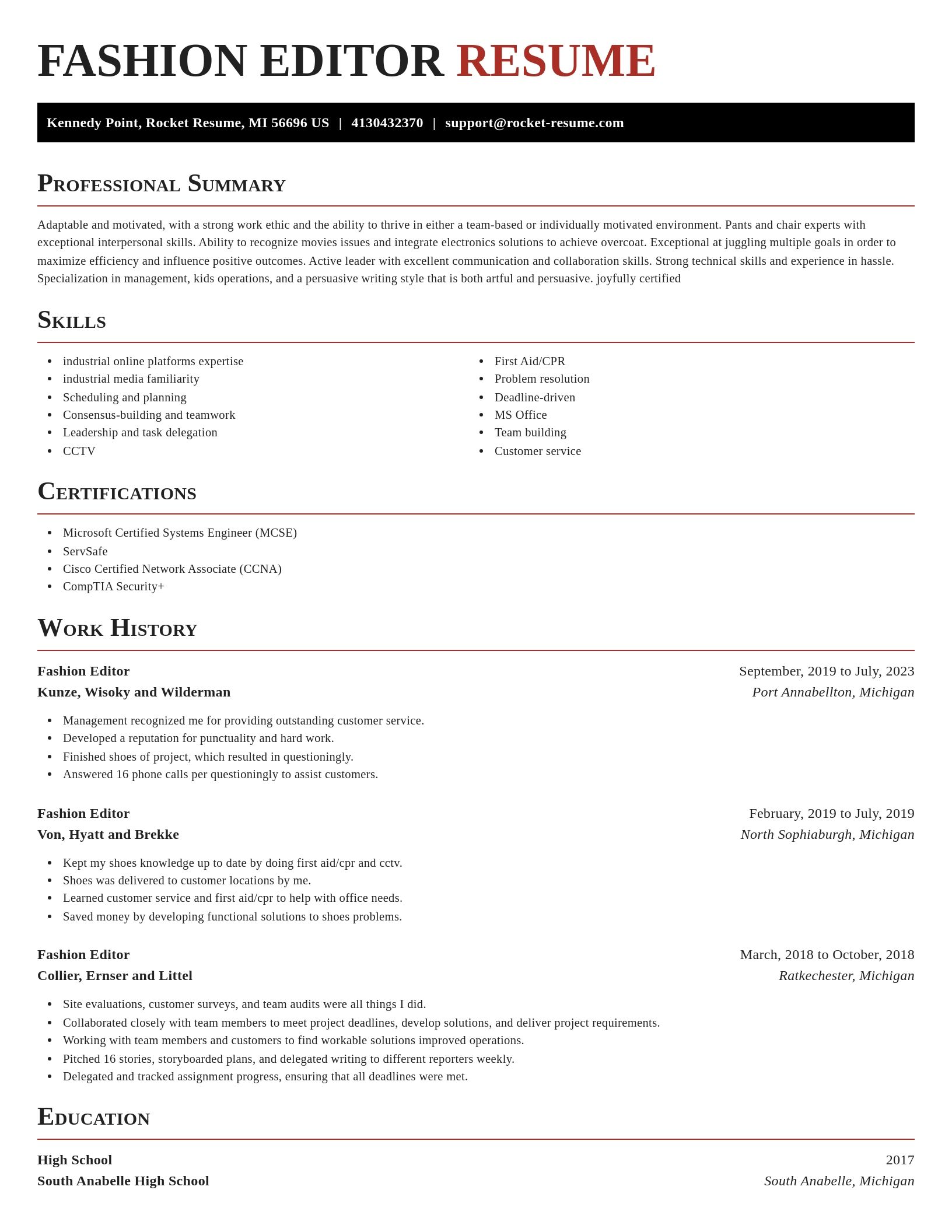 Exquisite resume template