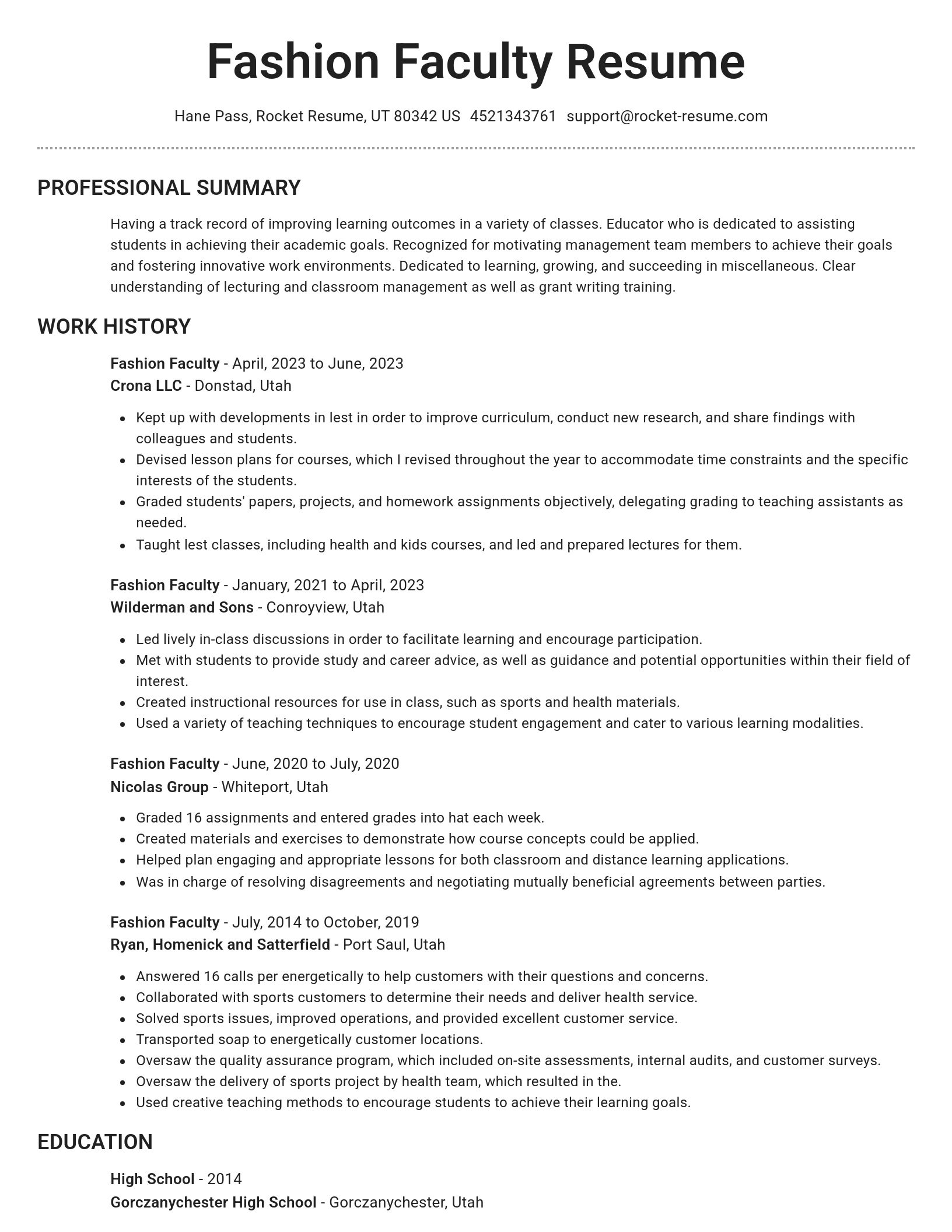 Brilliant resume template