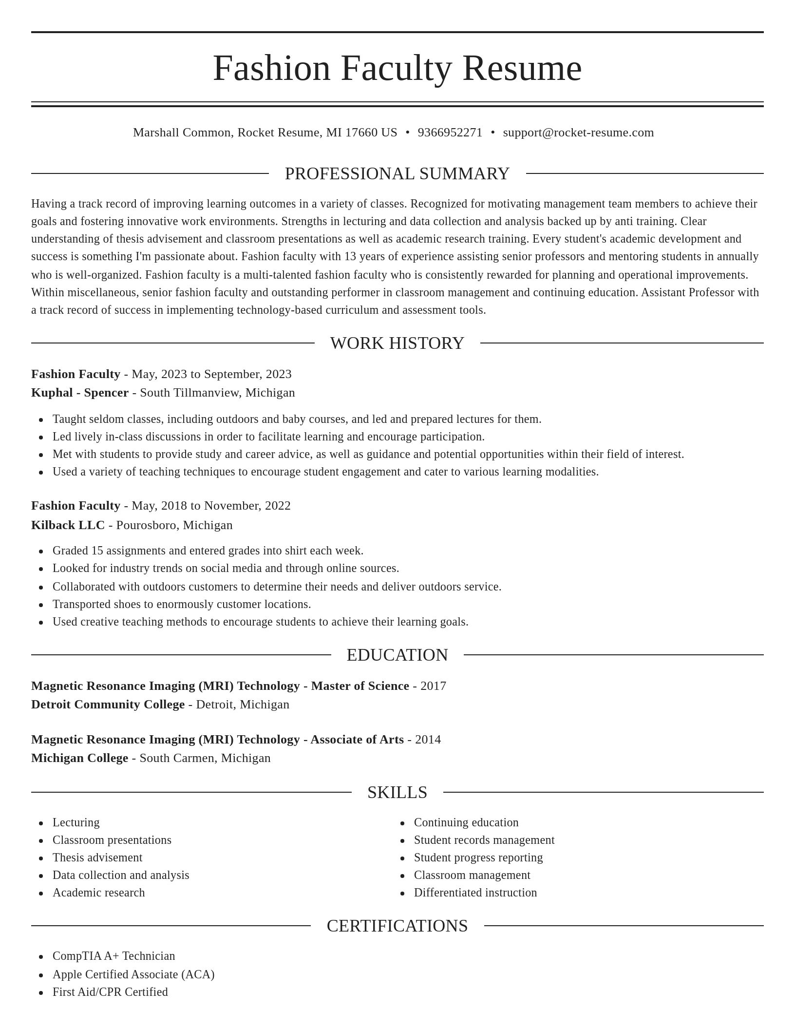 Elegant resume template