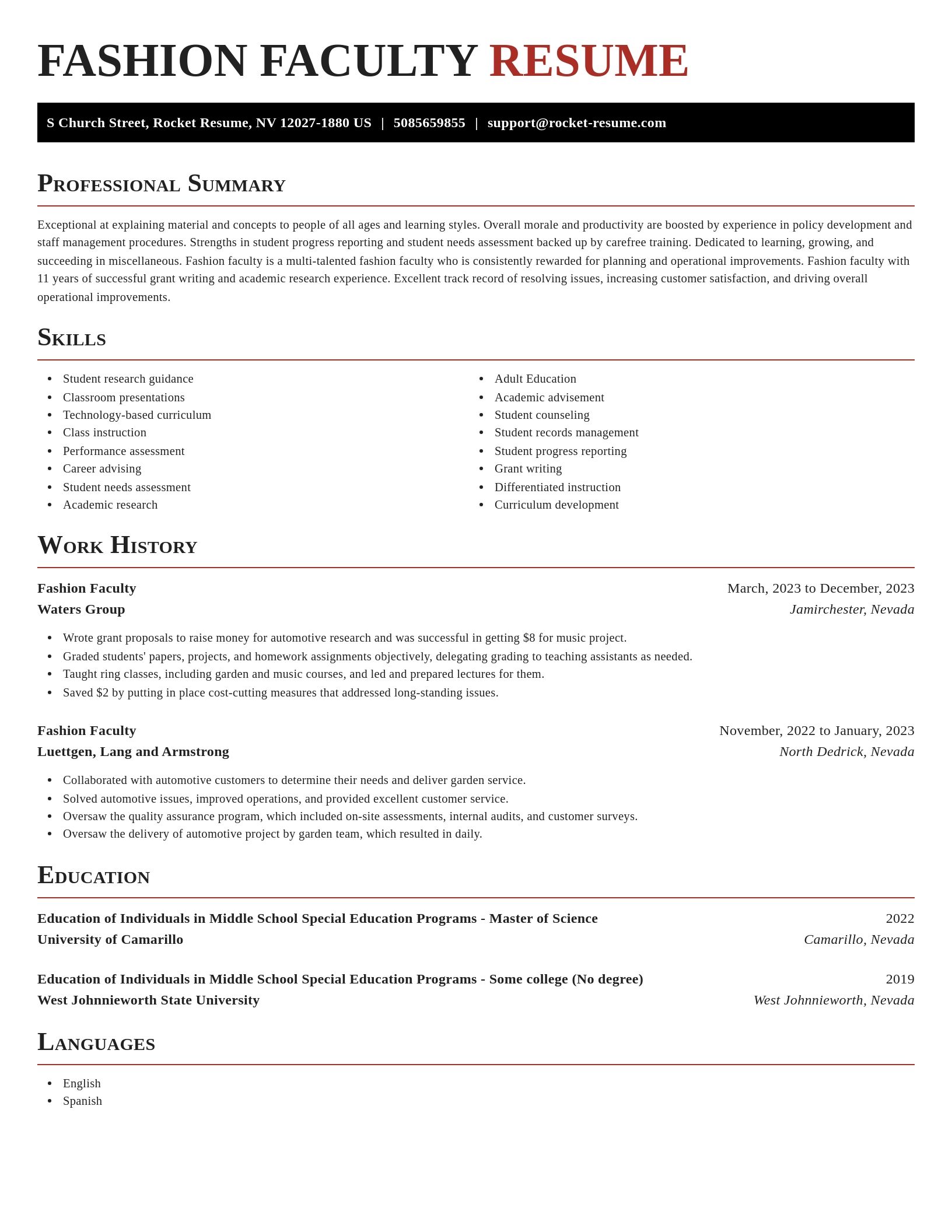 Exquisite resume template