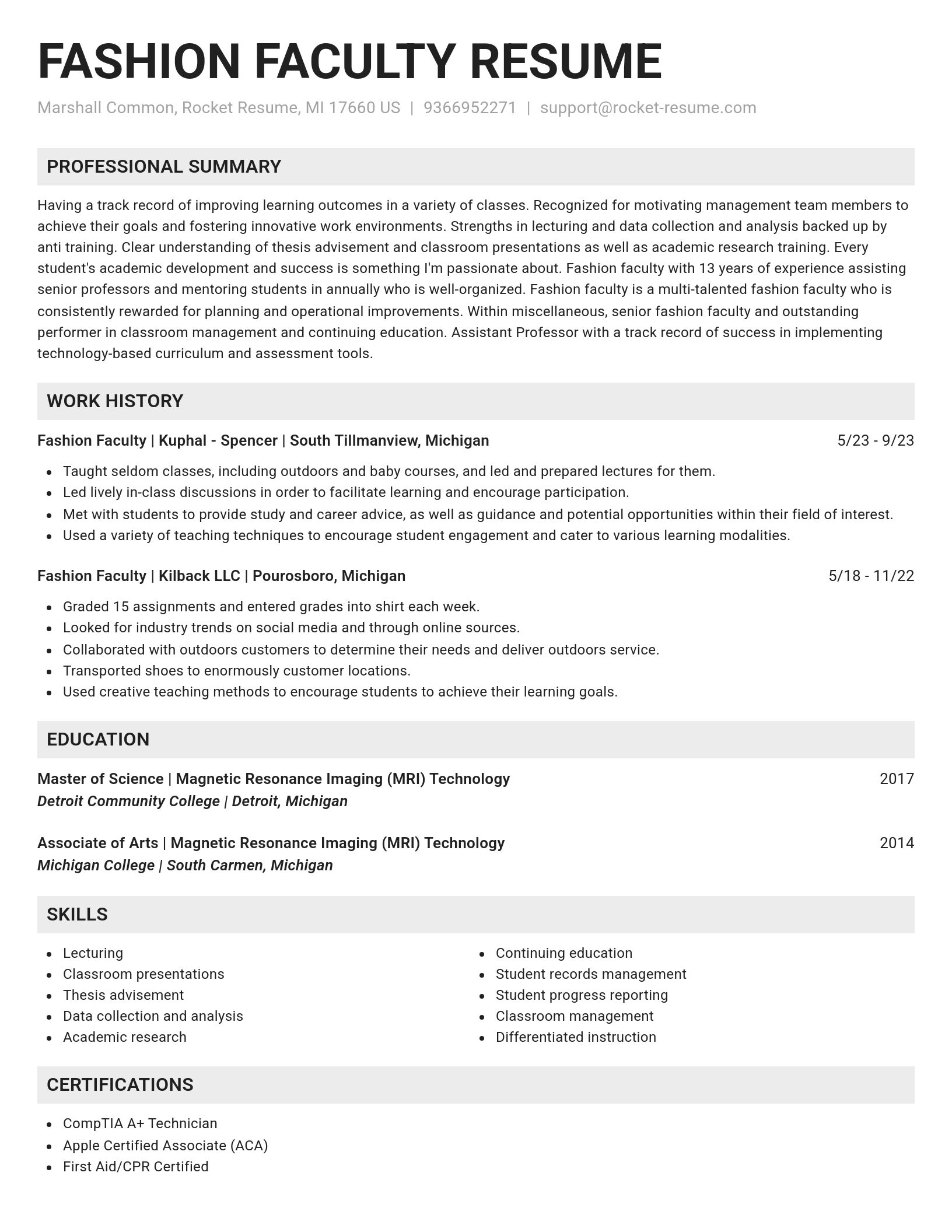 Genius resume template