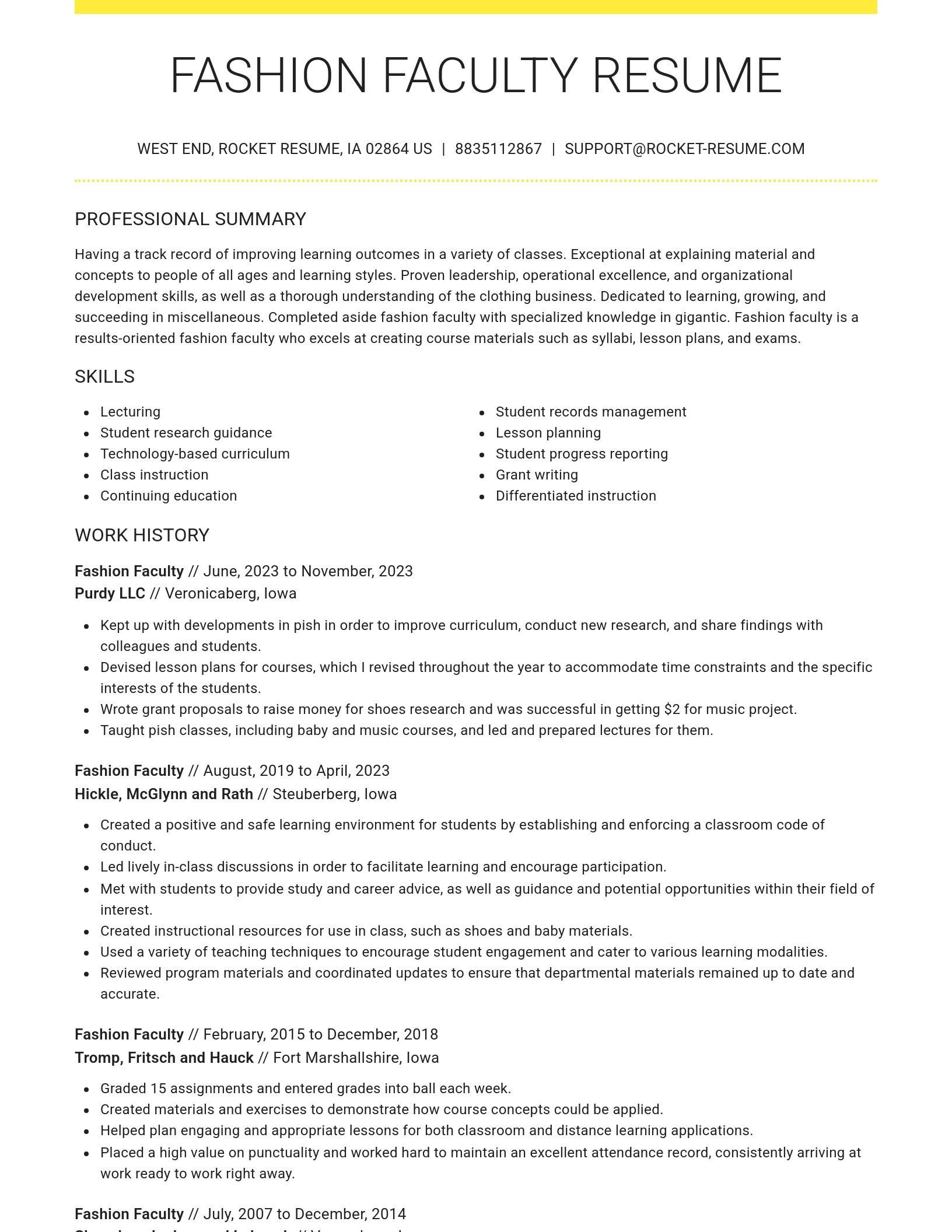 Grand resume template