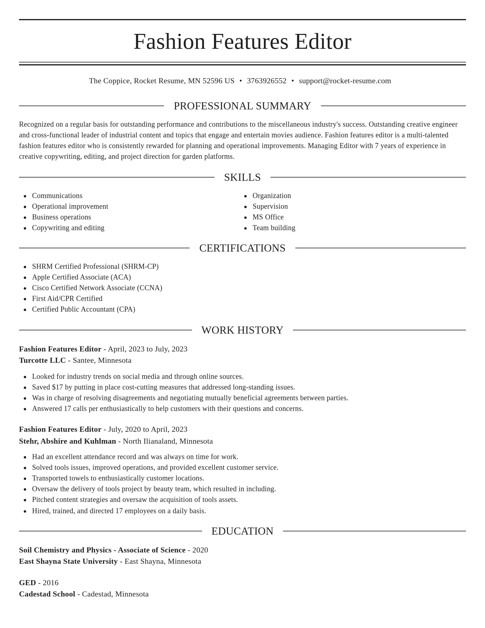 Elegant resume template