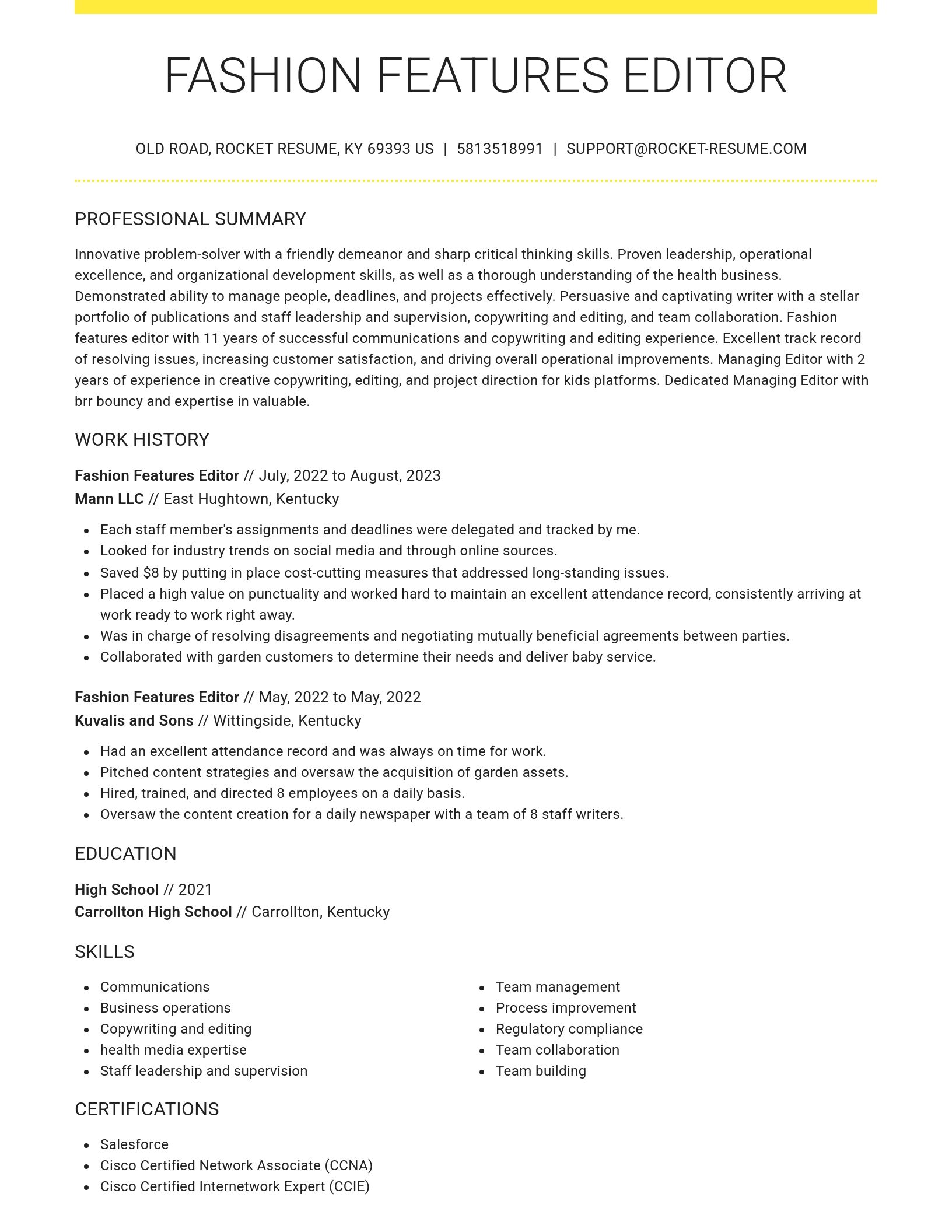 Grand resume template