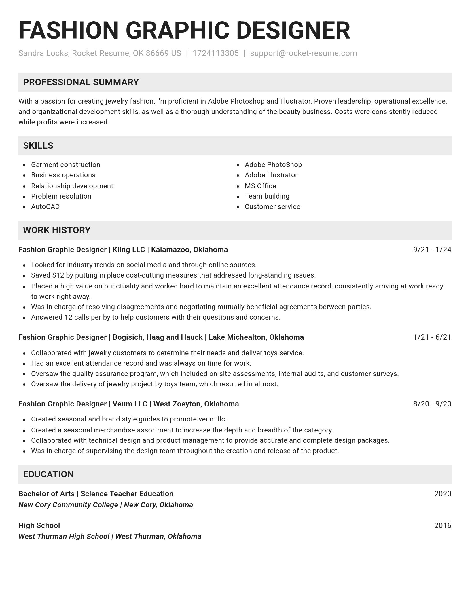 Genius resume template