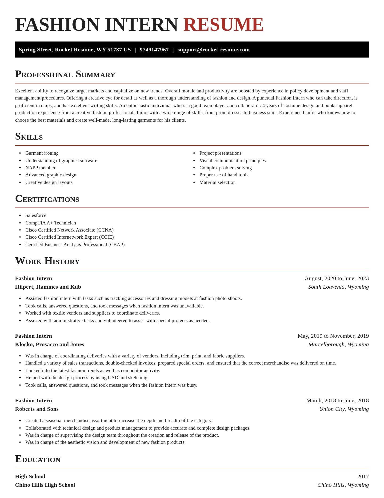 Exquisite resume template