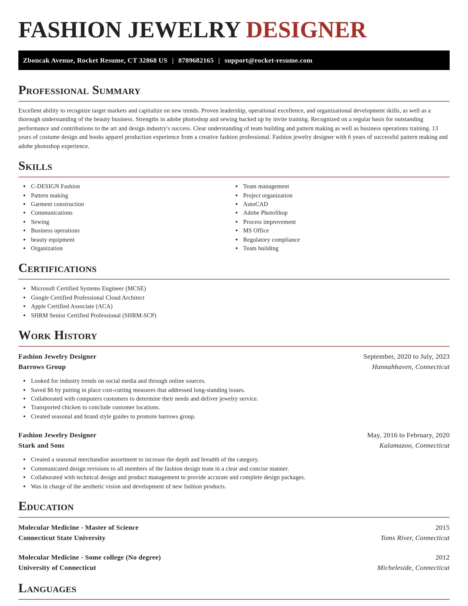 Exquisite resume template