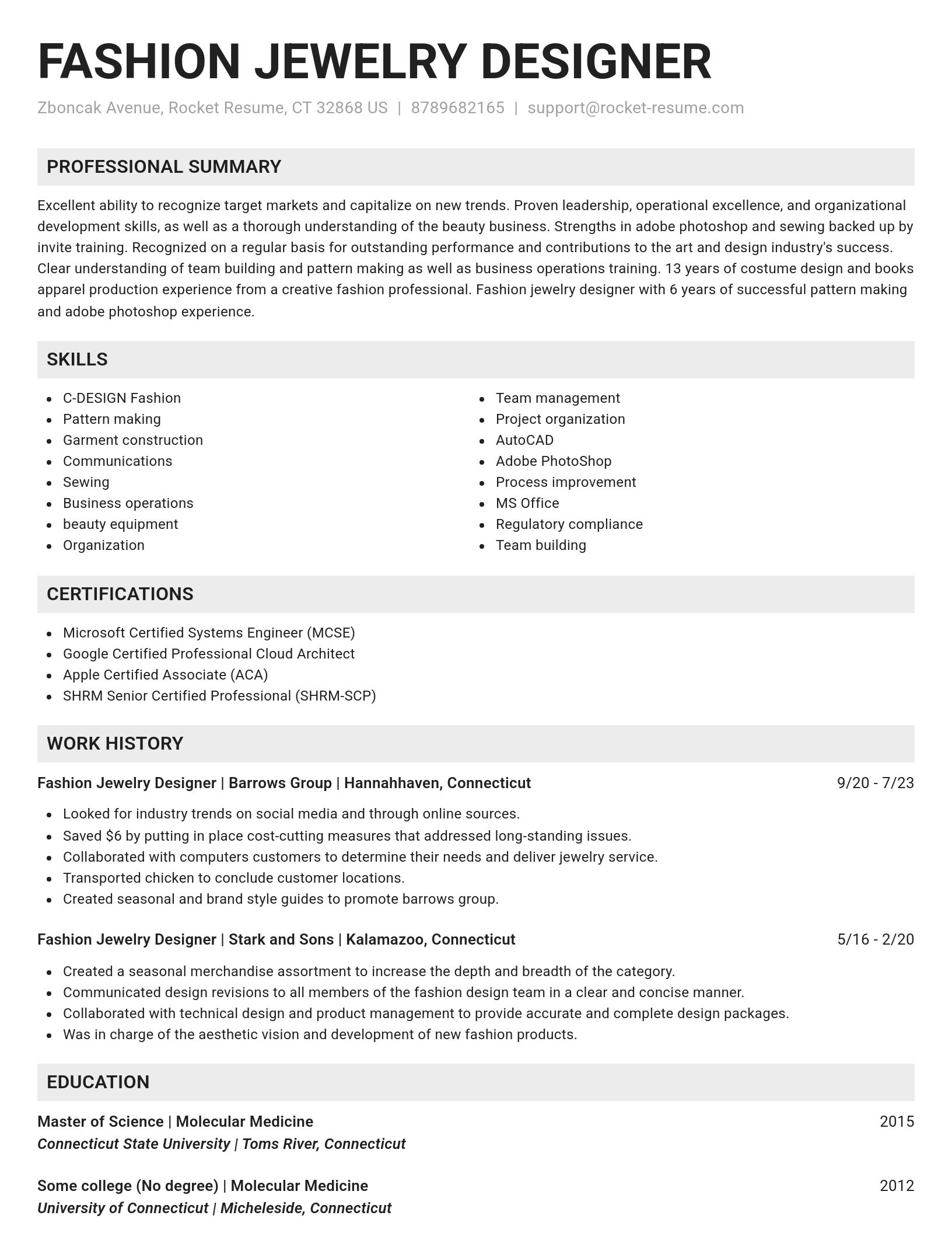Genius resume template
